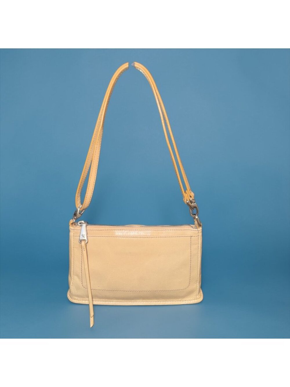 Hobo Cadence Convertible Crossbody Beige Distressed Leather Clutch Shoulder Bag